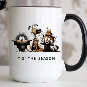 Quirky Halloween Cute Animal Halloween Coffee Cup, Halloween Housewarming Gift, Cute Spooky Ghost Halloween Mug, Coffee Lover Halloween Mug