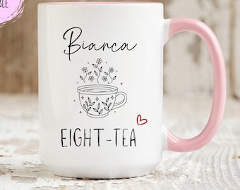 80th Birthday Mug, Eight Tea Mug, Wildflower 80th Birthday Gift, Personalized Gift For 80th Birthday Grandma Mom 80th Birthday For Her Women