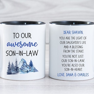 Son In Law Mug, Son-In-Law Gift, SIL Gift, For My Son In Law Future Son In Law Sentimental Gifts For Groom Wedding Gift Groom Wedding Mug