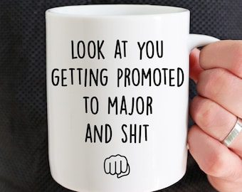 Major Promotion Gift Mug, Army Majorl Gifts, Major Promotion Gift Idea, Army Officer Promotion Gifts Funny Major Gifts New Future Major Gift