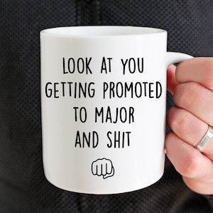 Major Promotion Gift Mug, Army Majorl Gifts, Major Promotion Gift Idea, Army Officer Promotion Gifts Funny Major Gifts New Future Major Gift