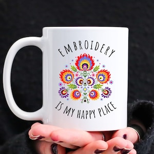 Regalos de bordado, taza de café de bordador, regalos para la idea de regalo de bordador, regalos de hobby de bordado, regalos de bordado popular, taza de regalo de arte popular