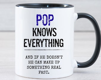 Funny Pop Gift, Pop Mug, Grandpa Fathers Day Gifts, Pop Gift From Grandkids, Funny Grandpa Mug, Pop Christmas Mug Gifts From Grandkids