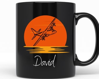 Cadeaux de pilote, tasse à café pilote, cadeau personnalisé pour pilote, cadeau de capitaine de compagnie aérienne, Noël pilote, cadeau de diplômé de l'école de pilotage, cadeau de diplômé pilote