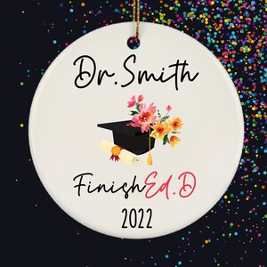 EDD Graduation Gifts, EDD Graduation Ornament, Doctor Of Education, Ed.D Doctorate 2022 Keepsake Personalized EDD Graduation Ornament