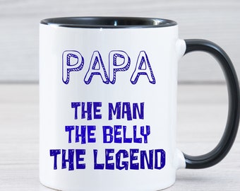 Funny Papa Gifts, Papa Mug Fathers Day Gift For Papa From Grandkids, Papa Birthday Papa Birthday Coffee Mug Cup Papa The Man The Legend Mug