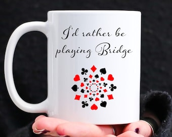 Bridge Player Gifts, Bridge Card Gift Mug, Gifts For Bridge Player, Bridge Card Game Gifts, Bridge Card Game Coffee Mug Cup, Card Game Gifts
