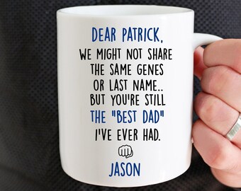 Bonus Dad Mug, Personalized Bonus Dad Gifts For Fathers Day From Daughter Son, Bonus Dad Coffee Mug, Bonus Dad Birthday Bonus Dad Mug/Cup