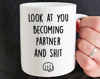 Consulting Partner Promotion GIfts, Law Firm Partner Promotion Gift Mug, New Firm Partner Gift Mug, Partner Promotion Gifts, Future Partner