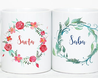 Savta Saba Mug Set New Savta Saba Gifts Savta Saba Anniversary Mug Set Jewish Grandparent Pregnancy Announcement Jewish Grandparent Gift