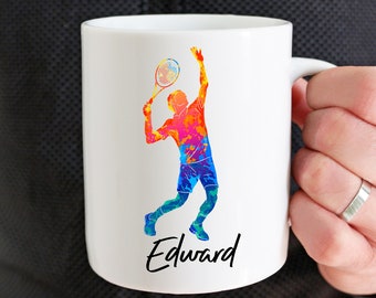 Personalized Tennis Player Coffee Mug Cup, Gift For Tennis Player, Tennis Lover Mug, I love Tennis mug, Tennis Lover Gift Custom Tennis Mug