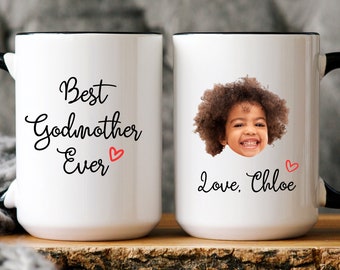 Best Godmother Ever Gifts, Personalized Godmother Mug, Personalized Godmother With Photo Of Baby, Mother's Day From Godson Goddaughter