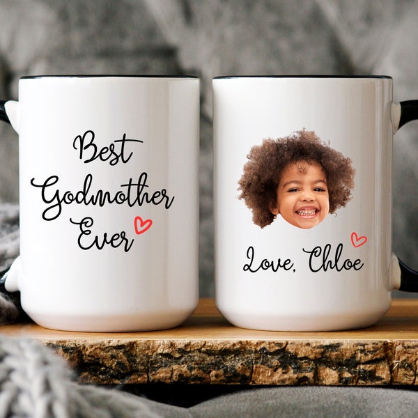 Best Godmother Ever Gifts, Personalized Godmother Mug, Personalized Godmother With Photo Of Baby, Mother's Day From Godson Goddaughter