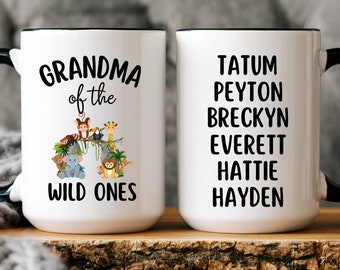 Grandma Gift For Grandma Mug Grandma Birthday Mothers Day Gift From Grandson Granddaughter Grandma Mug With Grandkids Names Grandma Birthday