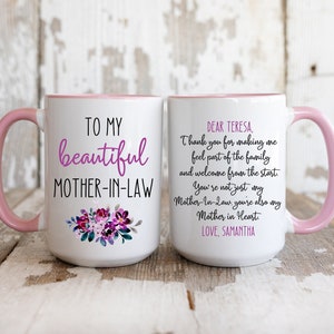 Mother In Law Mug, Mother-In-Law Gift, MIL Gift, For My Mother In Law Future Mother In Law Sentimental Gift Mother In Law Wedding Gift