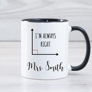 Math Teacher Personalized Gift Mug, Funny Math Teacher Mug, Math Teacher Appreciation Gift, Christmas Gift For Teacher