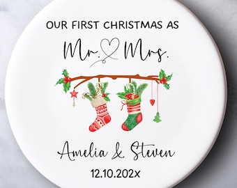 Customized Our First Christmas As Mr And Mrs Christmas Ornament First Christmas Married Ornament Personalized Wedding Gift For Newlywed 2025