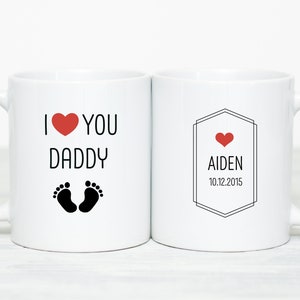 Personalized First Fathers Day Gift, New Dad Mug, Baby Shower Gift, Gift for New Father New Dad Fathers Day Gift 1st Fathers Day Coffee Cup