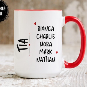 Custom Tia Mug, Personalized Tia Gift For Tia Christmas Tia Coffee Mug Tia Coffee Mug Tia Aunt Gift Tia Gift From Niece Nephew, Tia Auntie