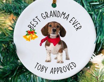 Personalized Pet Ornament, Dog Grandma Cat Grandma Christmas Gifts Stocking Stuffers For Grandma Cat Dog Photo Ornament, Custom Pet Ornament
