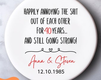 40th Wedding Anniversary Ornament, Ruby Anniversary Ornament, 40th Anniversary Gift For Parents Grandparents Couples, 40 Year Wedding Gift