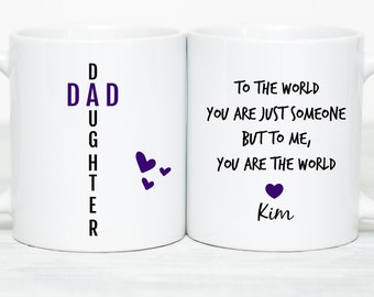 Personalized Dad Daughter Fathers Day Gift Dad gifts Gifts from daughter Father's Day Gift From Daughter Girl Gift Coffee Cup Present