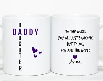 Dad gifts, Gifts from daughter, Personalized Daddy Daughter Fathers Day Gift Father's Day Gift From Daughter Girl Gift Coffee Cup Present