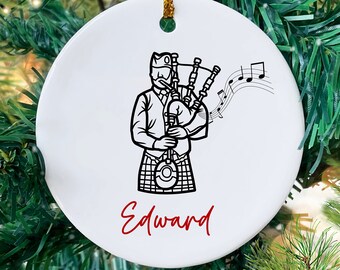Bagpiper Ornament, Bagpiper Gifts, Personalized Bagpiper Gifts Christmas Ornament Bagpipe Ornament, Gifts For Bagpiper Woodwind Instrument