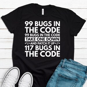 Engineer Shirts, Engineer Gifts, 99 Bugs In The Code Software Engineer Gifts, Gift For Engineer Shirt Programmer Gift For Coder Gift T1060