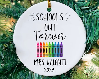 Teacher Christmas Ornament, Teacher Keepsake  Personalized Teacher Ornament Teacher Retirement Keepsake, Retirement Gift Idea For Teacher