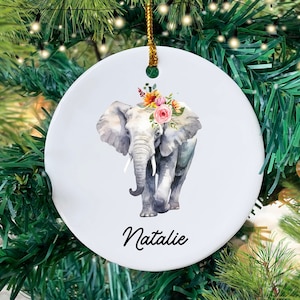 Elephant Christmas Ornament, Elephant Ornament,  Elephant Ornament Gifts For Women, Xmas Tree Decoration, Elephant Gift Ornament Exchange