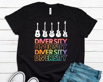 Guitar Player Gift, Guitar Diversity Shirt, Guitar Gift, Gift for Guitar Player, Guitar Shirt, Guitarist Gift, Guitar T-Shirt T1180