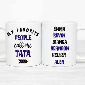 Tata Gifts, Tata Coffee Mug, Personalized Tata Mug, Tata Birthday Gift, Funny Tata Gag Gift, Coffee Mug, Tata Gift Coffee Mug From Grandkids