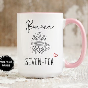 70th Birthday Mug, Seven Tea Mug, Wildflower 70th Birthday Gift, Personalized Gift For 70th Birthday Grandma Mom 70th Birthday For Her Women