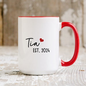 Tia Mug, Tia Aunt Gifts For Tia, Tia Coffee Mug, Tia Coffee Cup, Tia Birthday, Tia Est, Baby Announcement For Tia Baby Reveal For Tia Auntie