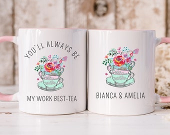 Custom Work Friend Mug, Personalized Work Best Friend Gifts, Coworker Christmas, Coworker Farewell Mug, Coworker Birthday Gift Mug Cup