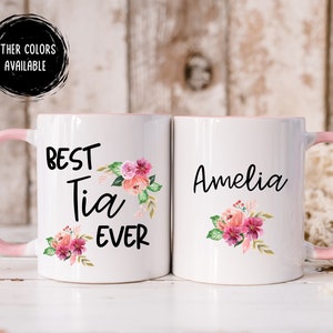 Tia Mug, Best Tia Ever Mug, Gifts For Tia, Tia Coffee Cup, Tia Coffee Mug, Tia Christmas, Tia Birthday, Tia Gifts From Niece Nephew Tia Gift