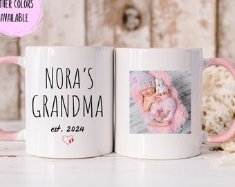 New Grandma Gift From Baby, First Time Grandma Photo Mug First Grandchild Keepsake, Mother's Day Gift New Grandma, Custom Photo Grandma Gift