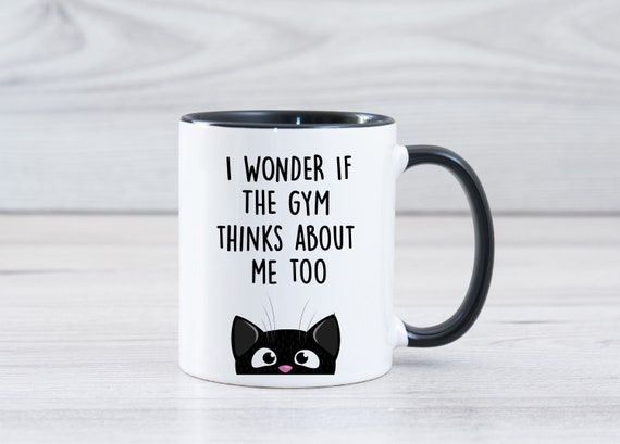 Funny Gym Mug, Workout Mug, Workout Gift, Fitness Coffee Mug, Cat Mug,  Fitness Gym Gift, Gym Gag Gift, Cat Mom Dad Gift, Lazy Cat Gifts