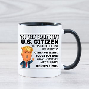 U.S. Citizen Mug, New Citizen Gift Mug, U.S. Citizen Gifts, New Citizenship Gift, Citizenship Gifts, American Citizen Gift, US Citizen Mug Black Handle Mug