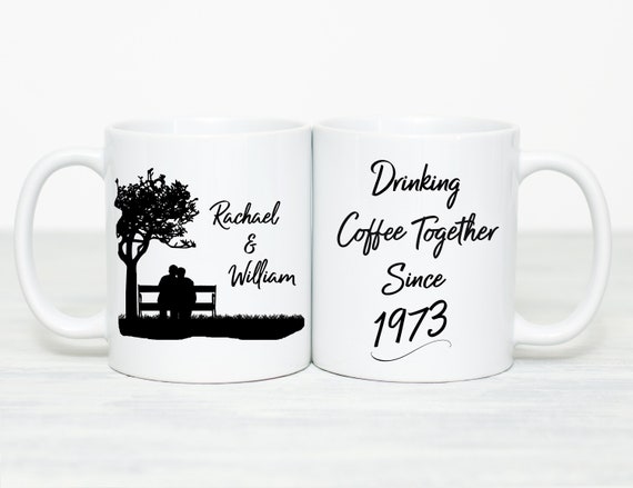 Personalized 50th Anniversary Gifts, 50th Wedding Anniversary Gifts, 50th Anniversary Gifts For Parents, 50th Anniversary Mug Set