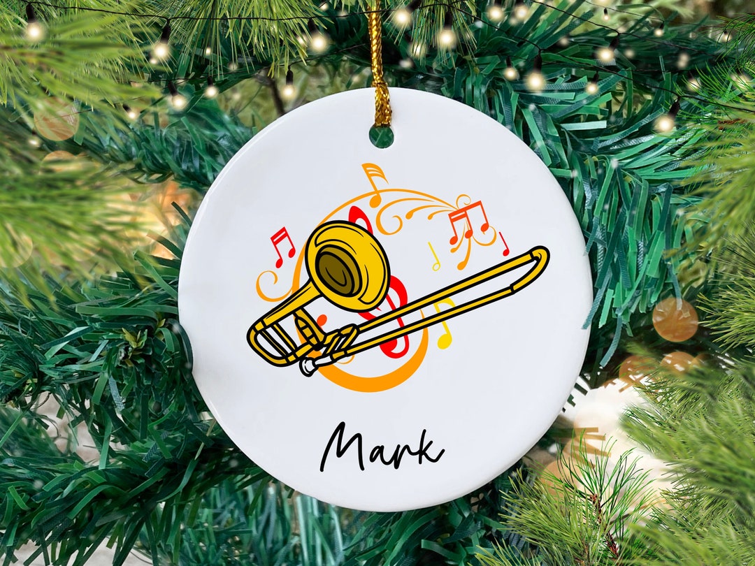 Trombone Gifts, Personalized Trombone Ornament, Trombone Player Gifts