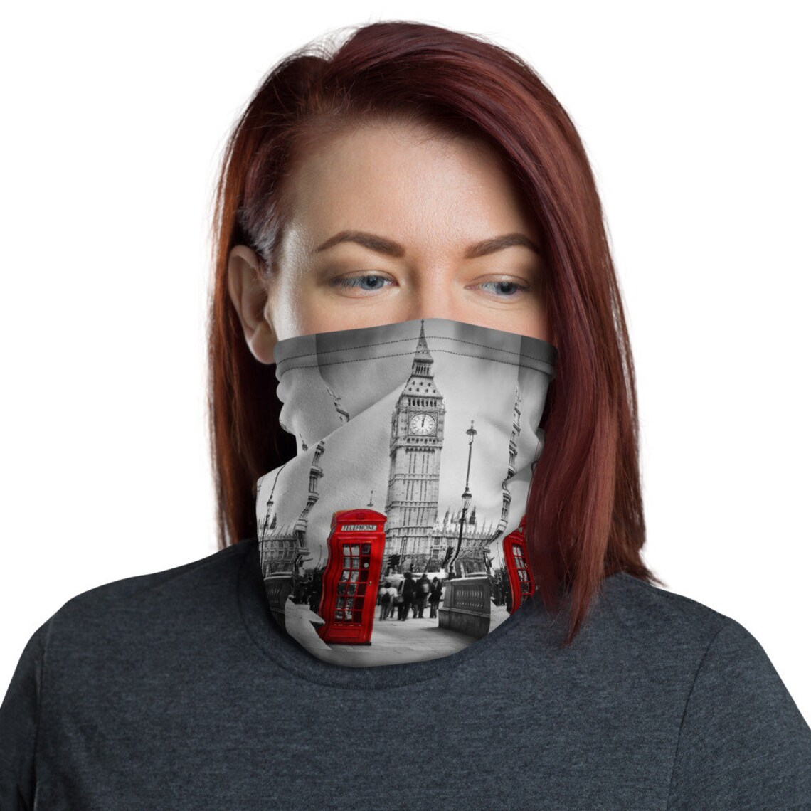 Retro London Print London Face Mask London Print Face Mask Etsy