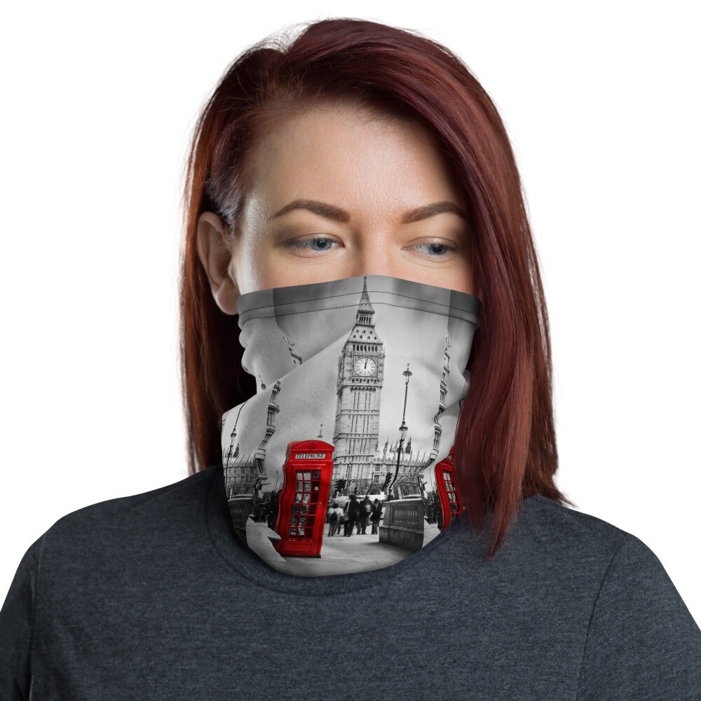 Retro London Print London Face Mask London Print Face Mask Etsy