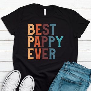 Pappy Gift from Granddaughter Grandson Best Pappy Ever Fathers Day T-Shirt Gift From Grandkids Pappy Tee Birthday Christmas GFD0103