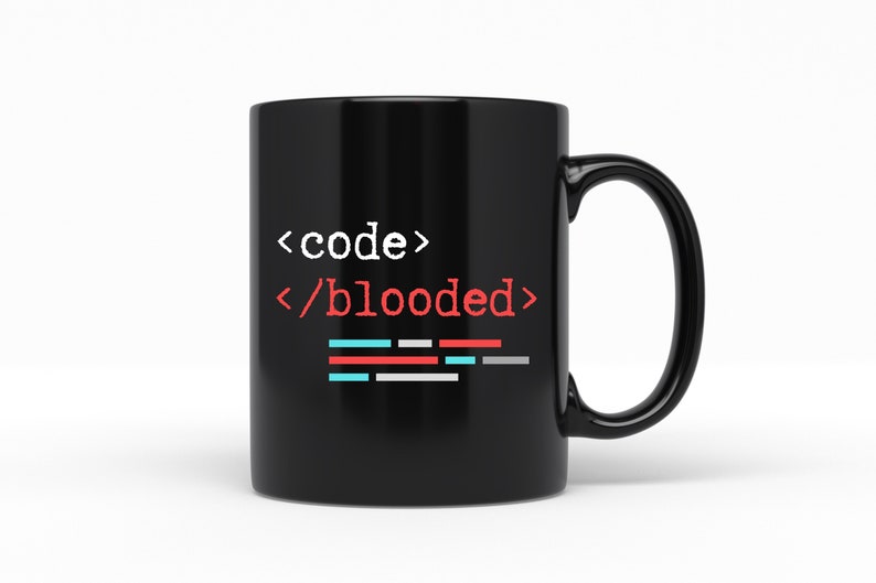 Coder Gift, Coder Mug, Coding Gift, Coding Mug, Programmer Gift, Software Developer Gift Mug, Web Designer Mug, Code Blooded Mug, Developer afbeelding 1
