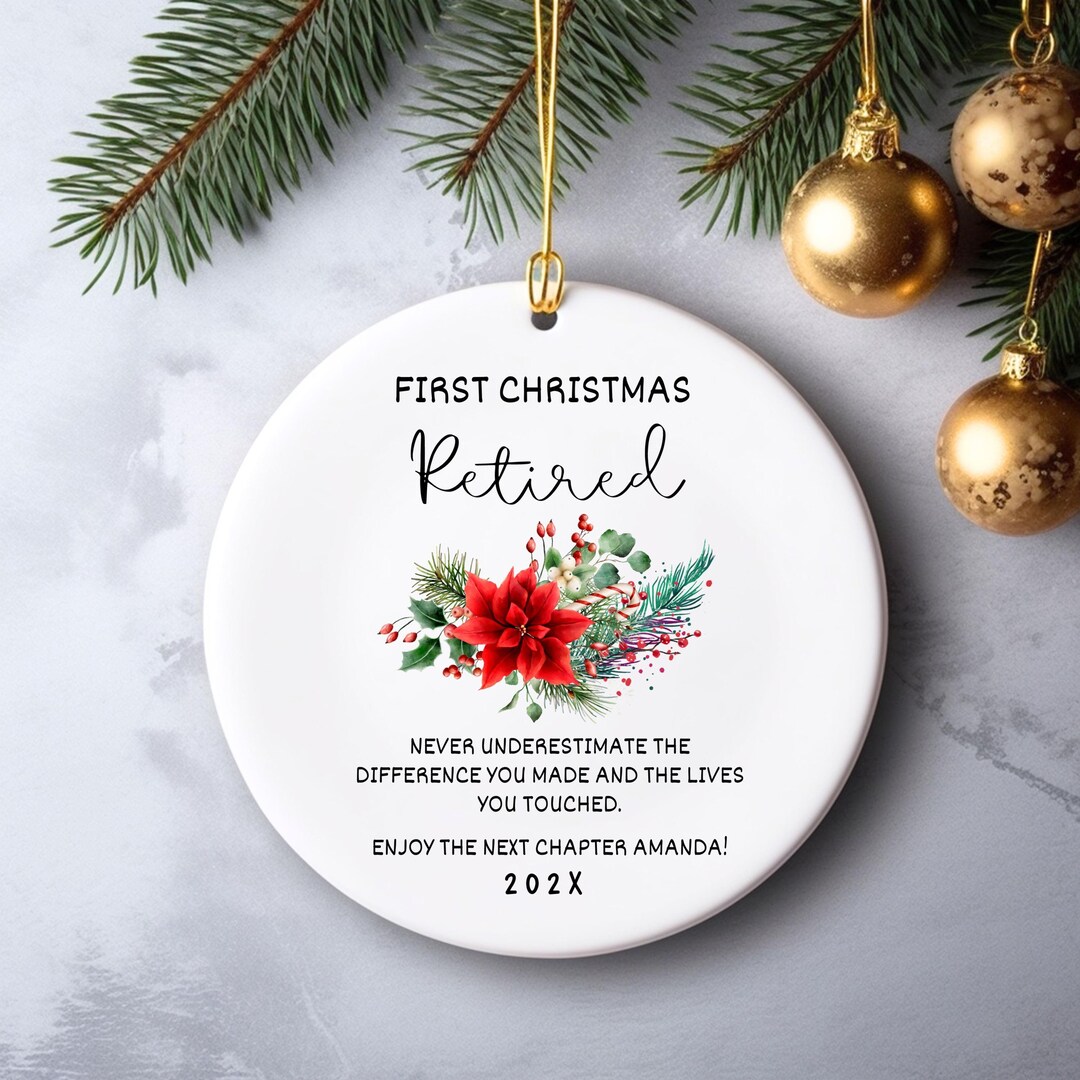 Personalized Retirement Christmas Ornament Gift for Retired Teacher ...