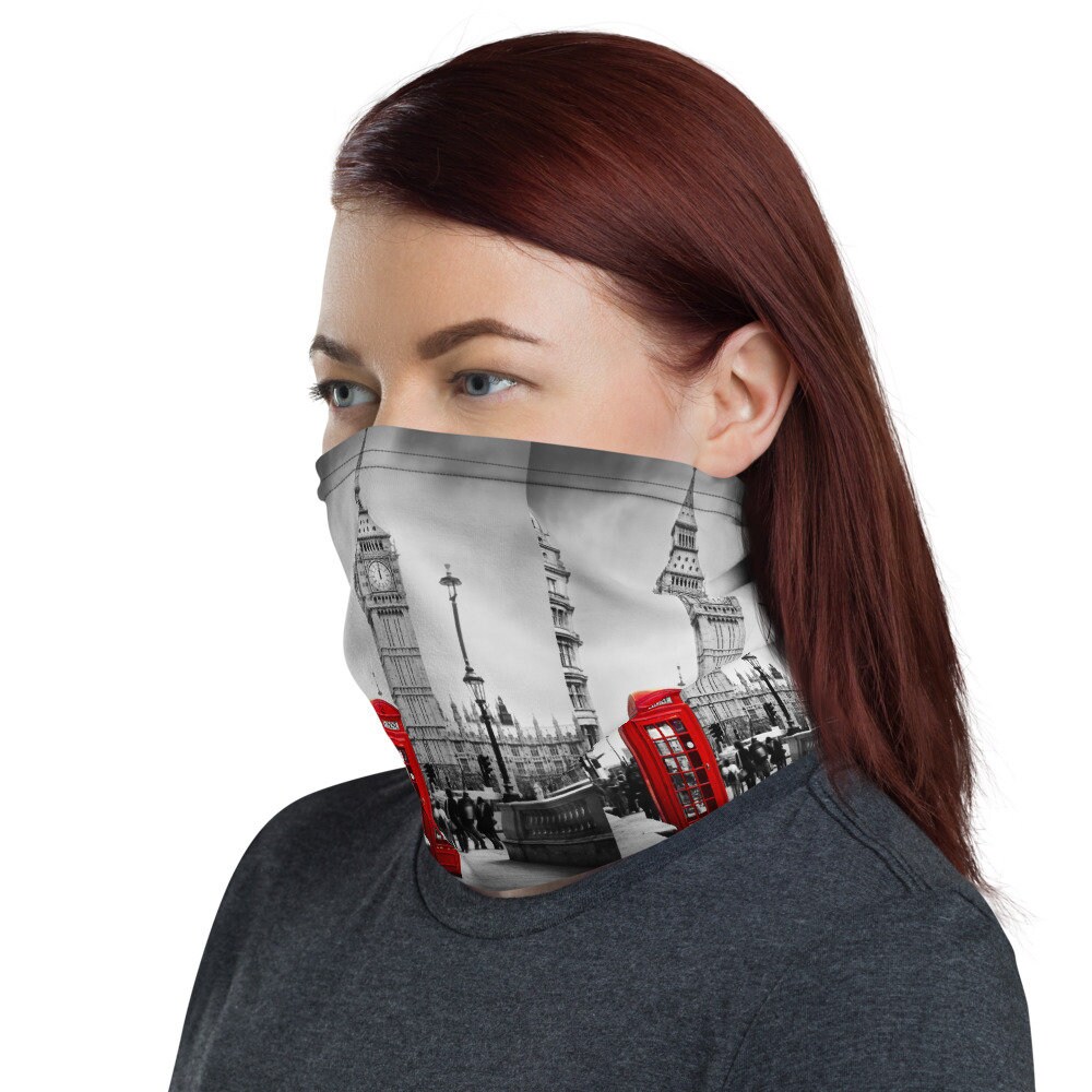 Retro London Print London Face Mask London Print Face Mask Etsy