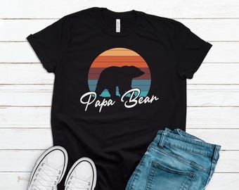 Papa Bear T-Shirt, Father's Day For Papa Birthday Gift For Papa From Grandkids Funny Dad Gift, Best Papa Ever, Unique Papa Shirt, FD0078