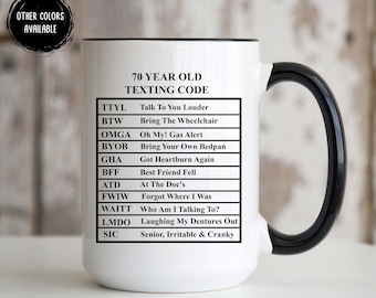 70th Birthday Mug, Funny 70th Birthday Gift, Funny Gift for 70 year old, 70th Birthday Gift, 70th Birthday Coffee Mug, Milestone Birthday